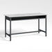 Load image into gallery viewer, Gallery kitchen island in black and grey solid surface angle view