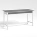 Load image into gallery viewer, Gallery kitchen island in white and dark grey solid surface angle view