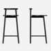 Load image into gallery viewer, Pi counter stool in black orthographic view