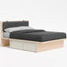 Load image into gallery viewer, Bento light oak storage bed angle view