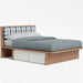 Load image into gallery viewer, Bento walnut storage bed angle view