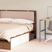 Load image into gallery viewer, Bento walnut storage bed in a modern bedroom