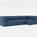 Load image into gallery viewer, Bounce blue fabric modular bumper sofa side angle