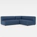 Load image into gallery viewer, Bounce blue fabric modular corner sofa side angle

