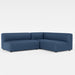 Load image into gallery viewer, Bounce blue fabric modular corner sofa side angle