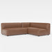 Load image into gallery viewer, Bounce dark brown vegan leather modular corner sofa side angle
