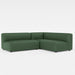 Load image into gallery viewer, Bounce green fabric modular corner sofa side angle