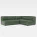 Load image into gallery viewer, Bounce green vegan leather modular corner sofa side angle