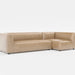 Load image into gallery viewer, Bounce light brown vegan leather modular bumper sofa side angle