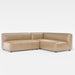 Load image into gallery viewer, Bounce light brown vegan leather modular corner sofa side angle