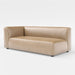 Load image into gallery viewer, Bounce light brown vegan leather modular one arm sofa side angle