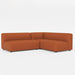 Load image into gallery viewer, Bounce orange fabric modular corner sofa side angle