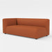 Load image into gallery viewer, Bounce orange fabric modular one arm sofa side angle
