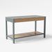 Load image into gallery viewer, Surface kitchen island in dark oak and grey quartz angle view