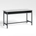 Load image into gallery viewer, Gallery kitchen island in black and grey solid surface angle view
