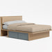 Load image into zoomed gallery viewer, Bento dark oak storage bed angle view
