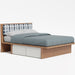 Load image into gallery viewer, Bento walnut storage bed angle view
