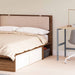 Load image into zoomed gallery viewer, Bento walnut storage bed in a modern bedroom
