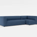 Load image into gallery viewer, Bounce blue fabric modular bumper sofa side angle

