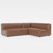 Load image into gallery viewer, Bounce dark brown vegan leather modular corner sofa side angle
