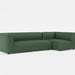 Load image into gallery viewer, Bounce green fabric modular bumper sofa side angle
