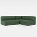 Load image into zoomed gallery viewer, Bounce green fabric modular corner sofa side angle
