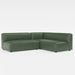 Load image into gallery viewer, Bounce green vegan leather modular corner sofa side angle
