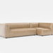 Load image into gallery viewer, Bounce light brown vegan leather modular bumper sofa side angle
