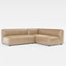 Load image into zoomed gallery viewer, Bounce light brown vegan leather modular corner sofa side angle
