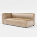 Load image into gallery viewer, Bounce light brown vegan leather modular one arm sofa side angle
