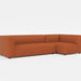 Load image into gallery viewer, Bounce orange fabric modular bumper sofa side angle
