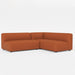 Load image into gallery viewer, Bounce orange fabric modular corner sofa side angle
