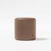 Load image into gallery viewer, Column dark brown vegan leather pouf ottoman
