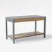 Load image into zoomed gallery viewer, Surface kitchen island in dark oak and grey quartz angle view
